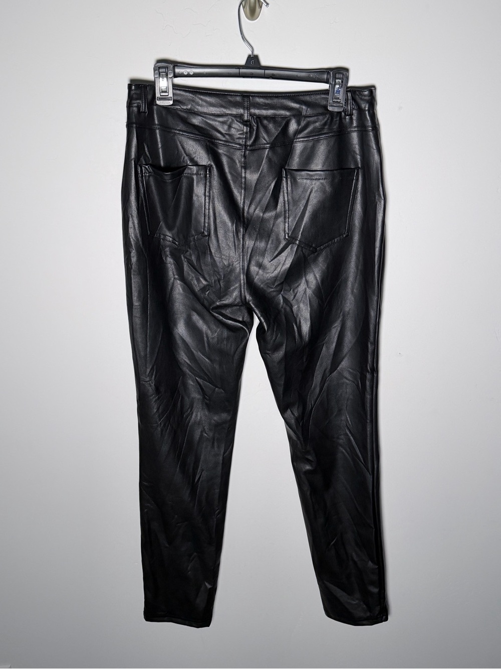 bebe Black Faux Leather Leggings Plus Sz 32 - Picture 5 of 8